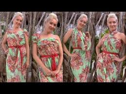 Different Ways To Wear A Scarf In The Summer 8 Different Ways To Tie A Scarf Into A Summer Beach Dress Pareo Youtube Scarf Dress Scarf Tying Fashion