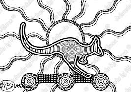 Kangaroo Colouring Single Pdf Page Colouring Page By Mirree Contemporary Dreamtime Series Aboriginal Dot Painting Aboriginal Art For Kids Kangaroo Art