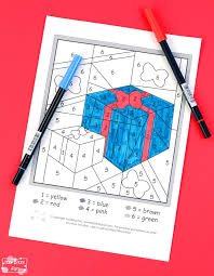 Learn about famous firsts in october with these free october printables. Christmas Color By Numbers Worksheets Itsybitsyfun Com