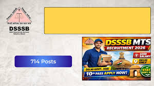The Delhi Subordinate Services Selection Board (DSSSB) has released the  notification for Multi Tasking Staff (MTS) recruitment. This recruitment  drive invites eligible candidates to apply for various ...