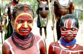 Girls dressed for a ceremony, SHP, 1972. Photo by John LeRoy, University of  California (original photo cropped and censored).