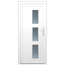 Porte d entrée pvc prix. Porte D Entree Pvc Denali Blanc 90 X H 215 Cm Poussant Droit Castorama