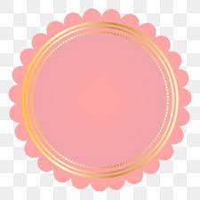 Cute Frame Sticker Pink With Gold Stroke Clipart Png Element Cute Frame Sticker Design Png And Vector With Transparent Background For Free Download Cute Frames Alcohol Ink Crafts Clip Art