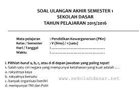 Maybe you would like to learn more about one of these? Soal Latihan Uas Pkn Semester 1 Kelas 5 Sd Mi Sekolahdasar Net