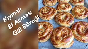 kiymali el acmasi gul boregi youtube gida yemek kahvalti