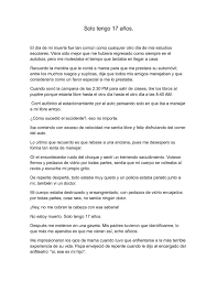 Amigo sabes acabo de conocer, una mujer que aun es una niña. Calameo Solo Tengo 17 Anos Original
