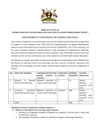 News — headlines business education lifestyle viewpoint sports topics — age limit — ple — uce quiz search — use site search — use google contacts. Announcement Of Scholarships For Academic Year 2020 21 Ministry Of Health Government Of Uganda