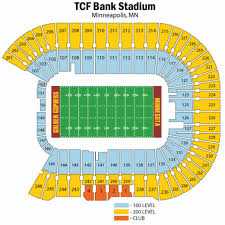 tcf bank stadium seating map map 2018