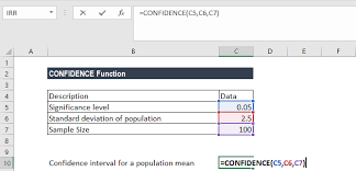 Easley everything calculated in the above excel example and the mean is $146377.80 for sales. Confidence Interval Excel Funtion Formula Examples How To Use