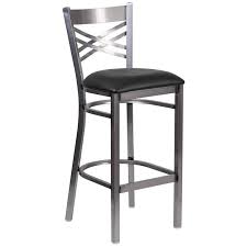 Shop a huge selection of discount bar furniture items. Clear Coated Metal X Back Bar Stool