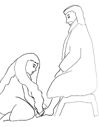 Jesus washes feet coloring page. Bible Story Coloring Page For Jesus Forgives A Woman Free Bible Stories For Children