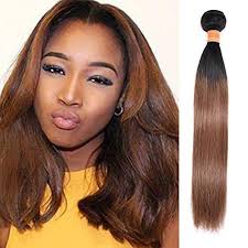 100 grams / 3.5 oz Ombre Brazilian Straight Hair Bundles 2 Tone Remy Human Hair Extension Ninthavenue United Arab Emirates