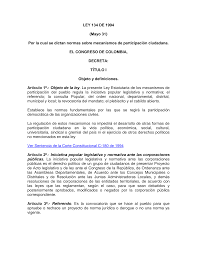 Ciudad de méxico / 12.12.2013 15:00:00. Https Www Mincit Gov Co Ministerio Normograma Sig Procesos Estrategicos Gestion De Informacion Y Comunicacion Leyes Ley 134 De 1994 Aspx