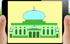 Salah satunya adalah menggambar atau mewarnai gambar masjid. Masjid Mewarnai Gambar Islami