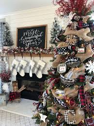 My Christmas Fireplace Decorations With My Buffalo Check Christmas Tree Christmas Fireplace Decor Christmas Decorations Farmhouse Christmas Decor