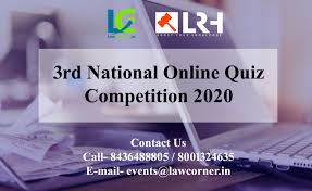 3rd National Online Quiz Competition At Law Corner Register By 20th April