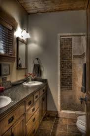 Nice 95 Amazing Farmhouse Master Bathroom Remodel Ideas Https Homeideas Co 8097 95 Amazing Farmhouse Ma Brown Bathroom Rustic Bathroom Decor Rustic Bathrooms