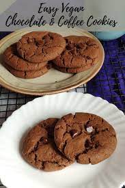 Vegan Chocolate Coffee Cookies Vegan Coffee Cookies Vegan Cookies Recipe Vegan Cookies Recipes Coffee Cookies Cookie Recipes Homemade