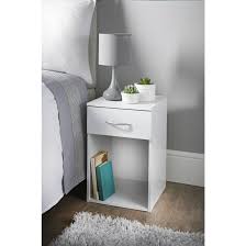 Lokken 1 Drawer Bedside Table White Bedroom Furniture B M In 2020 Cheap Nightstand Cheap Bedside Tables White Bedside Table