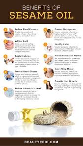 35 Benefits Of Sesame Oil For Skin Hair And Health Health Coconut Health Benefits Oils For Skin