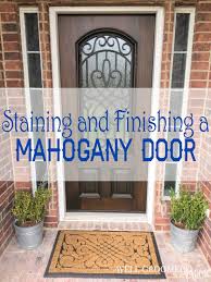 You will need gel stain for this project. Staining And Finishing A Mahogany Door Well Groomed Home