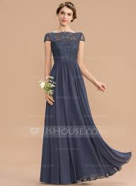 Us 114 00 A Line Scoop Neck Floor Length Chiffon Lace Bridesmaid Dress Jj S House Lace Bridesmaid Dresses Lace Bridesmaids Chiffon Lace