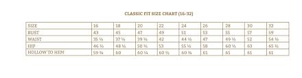 size charts for casablanca bridal