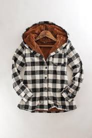 Black And White Plaid Jacket Fur Lined Buffalo Check Jacket Black And White Plaid Women S Fashion Fall And Winter Fashion The Plaid Lined Jacket Checked Jacket Buffalo Plaid Jacket