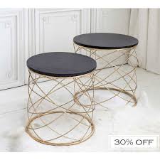 Black And Gold Side Tables Black And Gold Side Table Metal Side Table Side Table French Bedside Tables