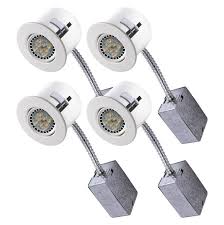 Bazz 3 3 8 In 7w Led Directional Low Profile Recessed Light Kit 4 Pack Recessed Lighting Kits Recessed Lighting Led Recessed Lighting