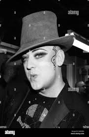 Culture club singer boy george Schwarzweiß-Stockfotos und -bilder