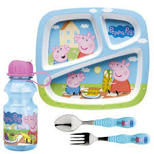 4pc Peppa Pig Dinnerware And Drinkware Set Peppa Pig Toys Baby Girl Toys Peppa Pig