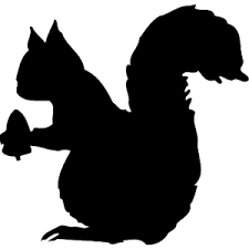 Black And White Squirrel With Acorn Clipart Squirrel With Acorn Clipart Cliparts Of Squirrel With Acorn Free Squirrel Silhouette Animal Silhouette Car Decals Vinyl