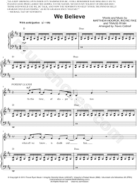 Newsboys We Believe Arr Travis Cottrell Satb Choir Piano Choral Sheet Music In D Major Download Print Sku Mn0144238
