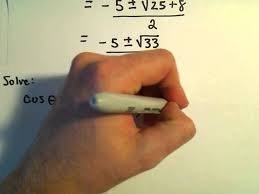 Solving Trigonometric Equations Using The Quadratic Formula Example 2 Youtube