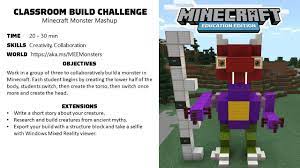 Monster Mashup Minecraft Education Edition Minecraft Classroom Education Minecraft Activities