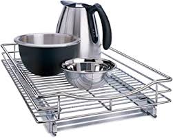 Shelf organizers, risers and cabinet drawers make your spices, kitchen tools and dinnerware easily visible and accessible. Amazon Com Cabinet Pull Out Shelves