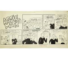 ROY FOX Original Sunday Comic Strip Art AGGIE MACK 1963