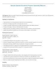 Special education teacher resume examples objective. Sample Special Education Program Specialist Resume Education Resume Teacher Resume Special Education