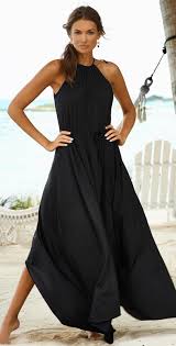 Vestido Verano Fashion Black Maxi Dress Maxi Dress
