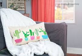 Pattern may be adjusted to make bigger pillow if desired. Create A Diy Painted Throw Pillow Cactus Style