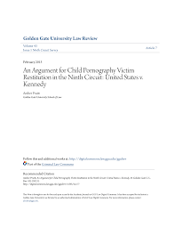 An Argument for Child Pornography Victim Restitution in the Ninth Circuit:  United States v. Kennedy