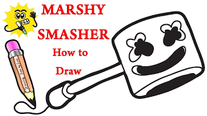Marshmello dj material design logo. Realistic Fortnite Marshmello Drawing