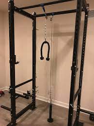 This video covers a do it yourself way of building a tricep pulldown mounted on to a power rack / cage. Diy Lat Pulldown And Low Pulley On A T3 Rack Album On Imgur
