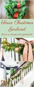 How To Make A Faux Christmas Garland Diy Christmas Garland Christmas Garland Staircase Faux Christmas
