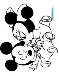 Free printable mickey mouse coloring pages for kids. Baby Mickey Mouse And Minnie Mouse Coloring Pages Coloring Books Attachment