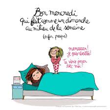 Bon Mercredi Image Fun Positive Attitude French Illustration