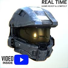 The chief visor for both halo 2 and 3 were made by drawing over screenshots from each game to make sure they fit without any clipping. Helm Master Chief 3d Modell Turbosquid 1289087