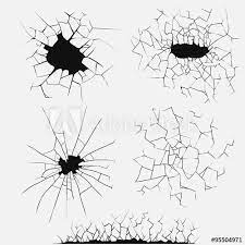 Cracks Set Broken Glass Vector In 2021 Broken Mirror Drawing Cracked Glass Drawing Rock Drawing