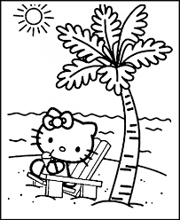 Click on the free hello kitty colour page you would like to print, if you print them all you can make your own. Sunny Day Coloring Pages Hello Kitty On The Beach Coloring Pages Coloring Home
